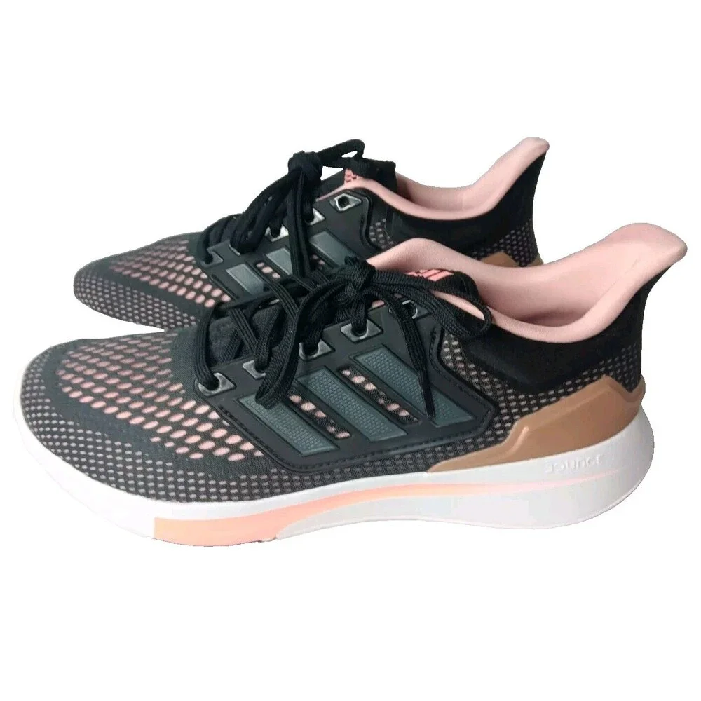 Adidas EQ21 Run Shoes Women's Size 10 Black & Mauve GZ0589
